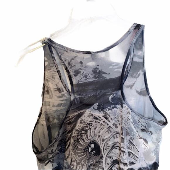 Jordan Taylor Collection Womens Sheer Gray Cover Swim size OS - Picture 2 of 6